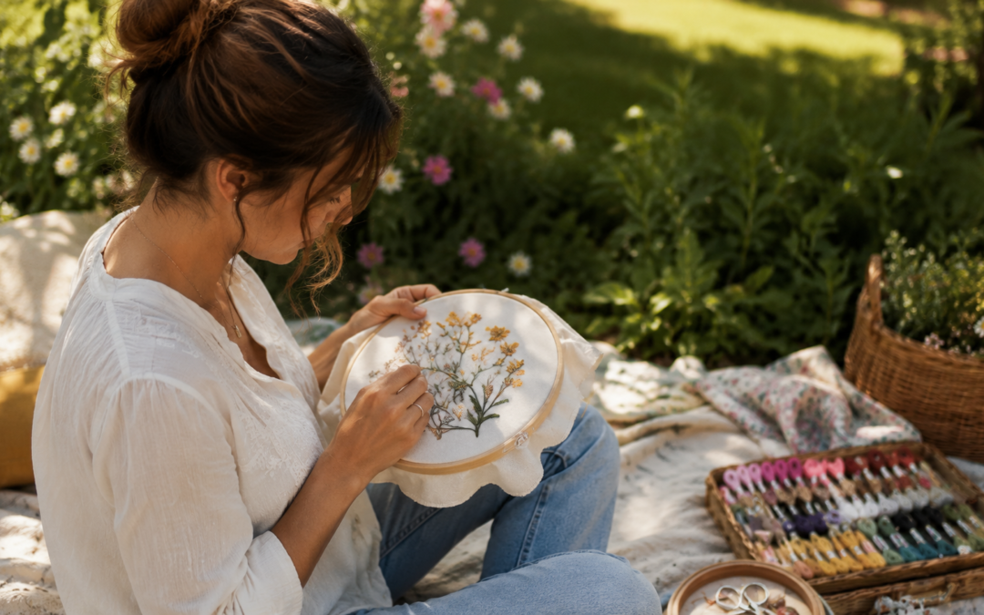 Broderie au soleil, le loisir créatif qui pique la routine